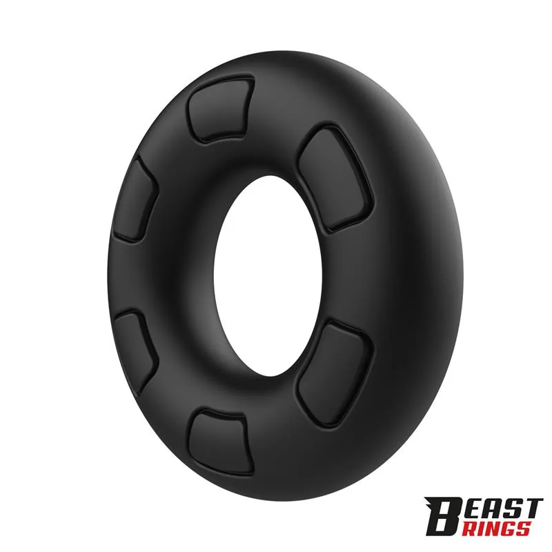 Anel Peniano Texturizado em Silicone Beast Rings 30 mm — vista 4 de 7