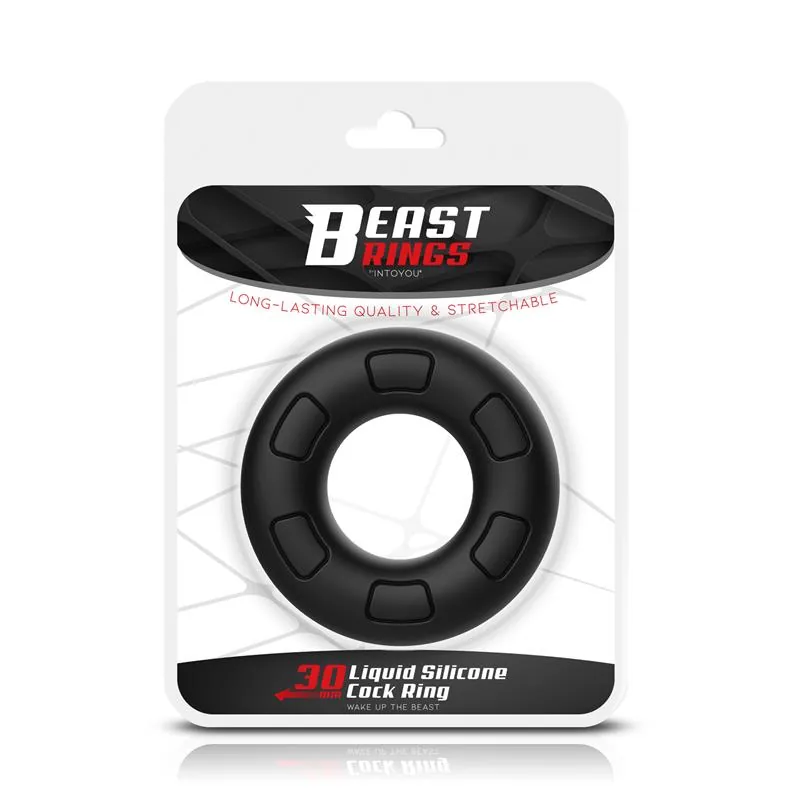 Anel Peniano Texturizado em Silicone Beast Rings 30 mm — vista 7 de 7