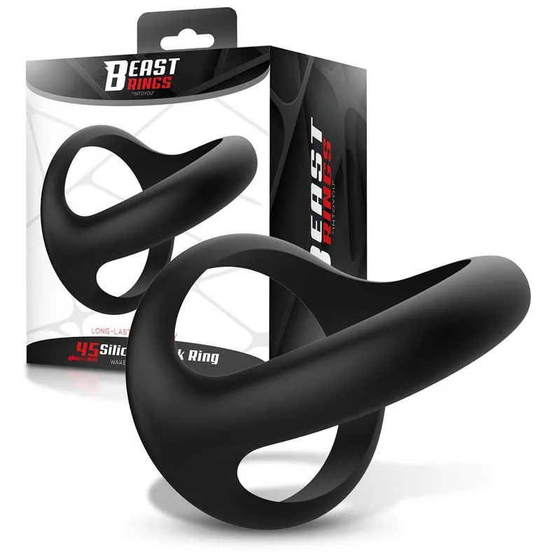 Anel Peniano Triplo Elástico em Silicone Beast Rings