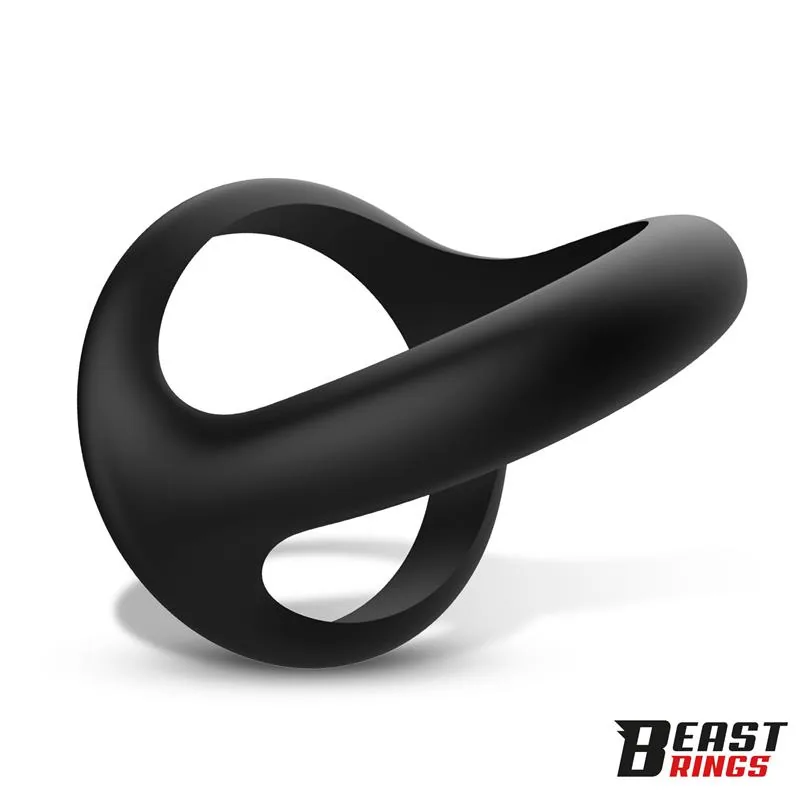 Anel Peniano Triplo Elástico em Silicone Beast Rings — vista 2 de 7
