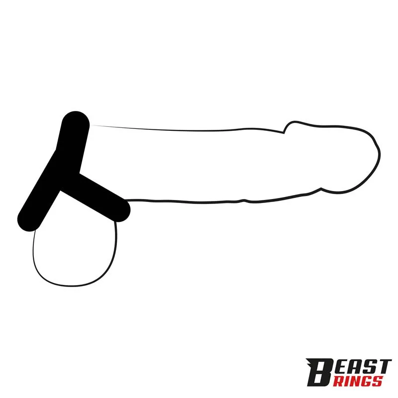 Anel Peniano Triplo Elástico em Silicone Beast Rings — vista 5 de 7