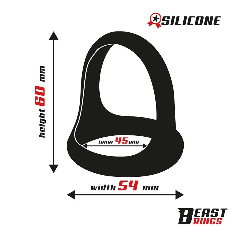 Anel Peniano Triplo Elástico em Silicone Beast Rings — vista 6 de 7