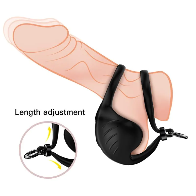 Anel Peniano Vibrador Ajustável para Pénis e Testículos Urban Sky — vista 6 de 12
