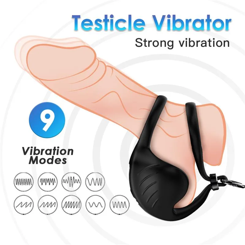Anel Peniano Vibrador Ajustável para Pénis e Testículos Urban Sky — vista 8 de 12