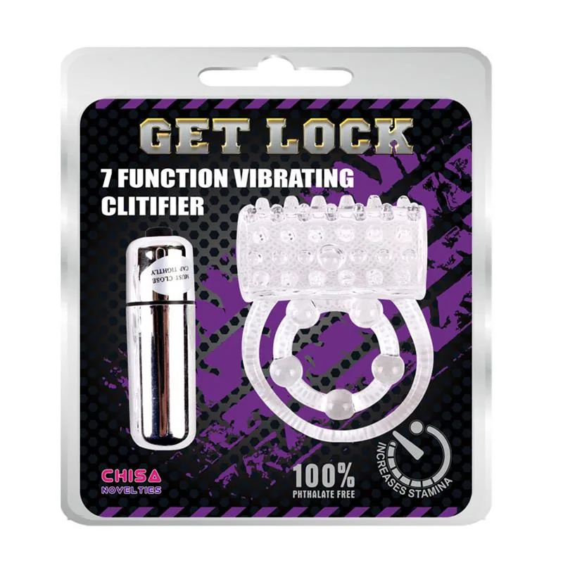 Anel Peniano Vibrador Clear Chisa Transparente