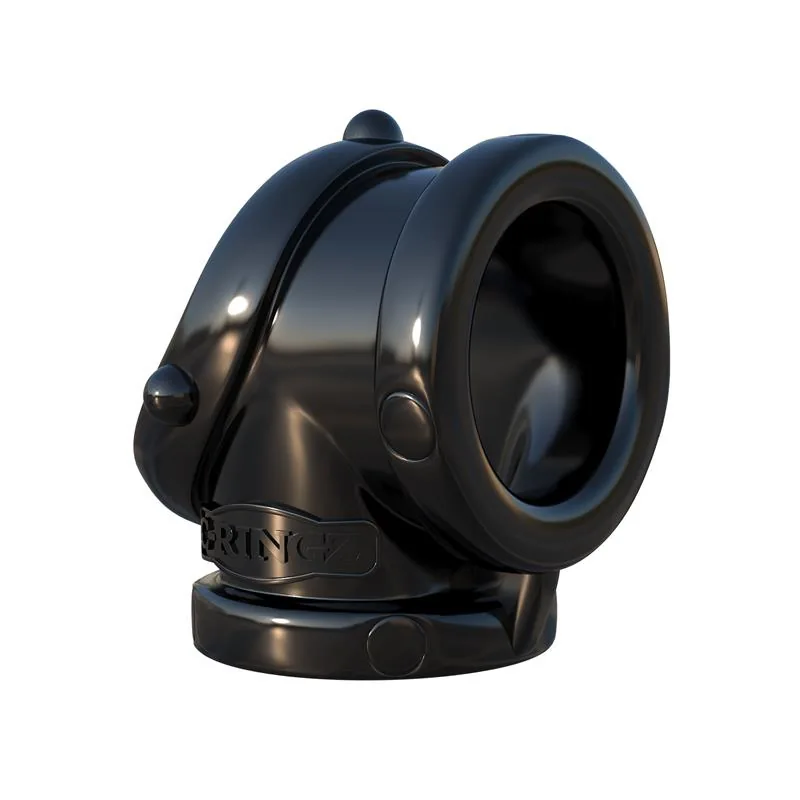Anel Peniano Vibrador Cock Pipe para Pénis e Testículos Fantasy C-Ringz Preto