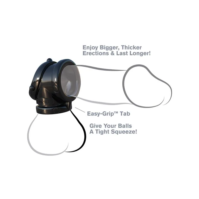 Anel Peniano Vibrador Cock Pipe para Pénis e Testículos Fantasy C-Ringz Preto — vista 2 de 7