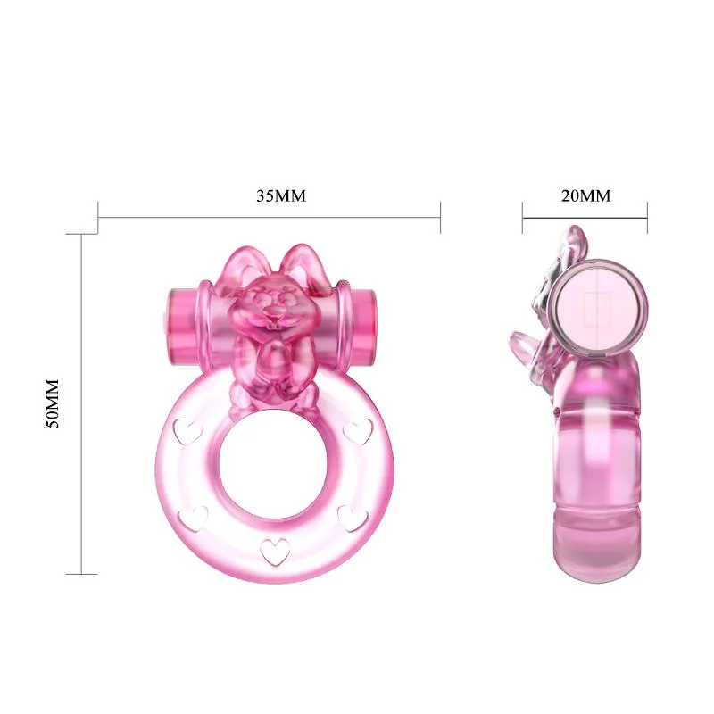 Anel Peniano Vibrador Coelhinho com Bala Baile — vista 5 de 7