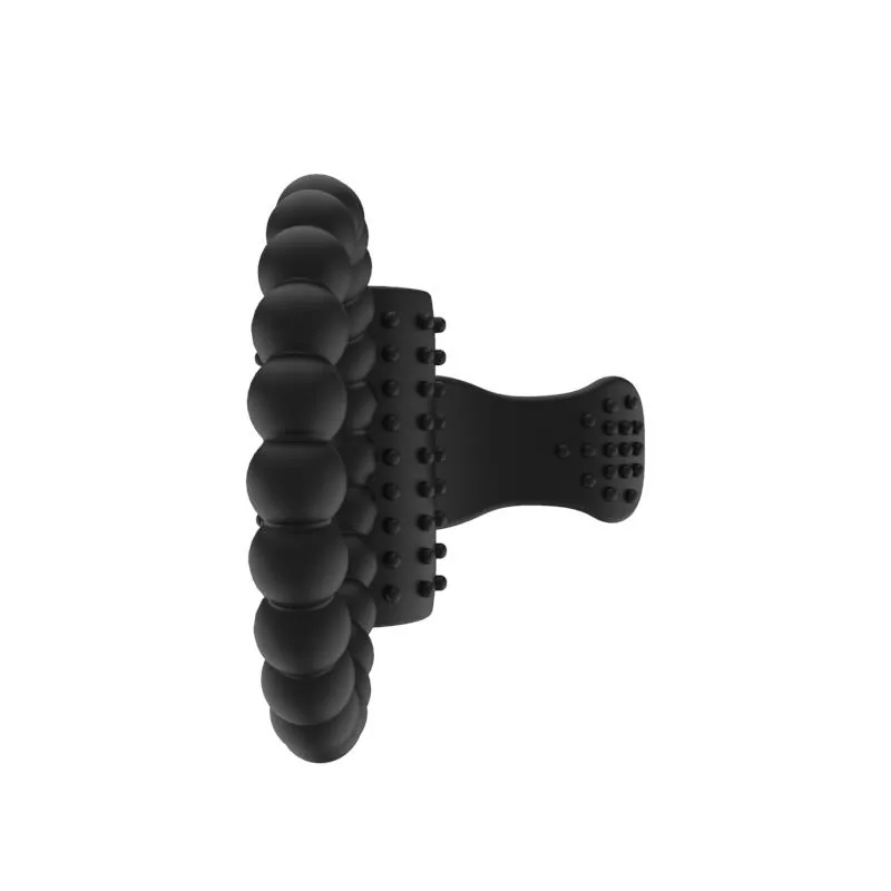 Anel Peniano Vibrador com Estimulador de Clítoris A-Gusto Preto — vista 6 de 7