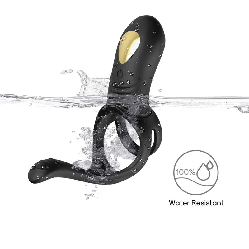 Anel Peniano Vibrador Duplo com Estimulação Perianal Urban Sky — vista 11 de 12