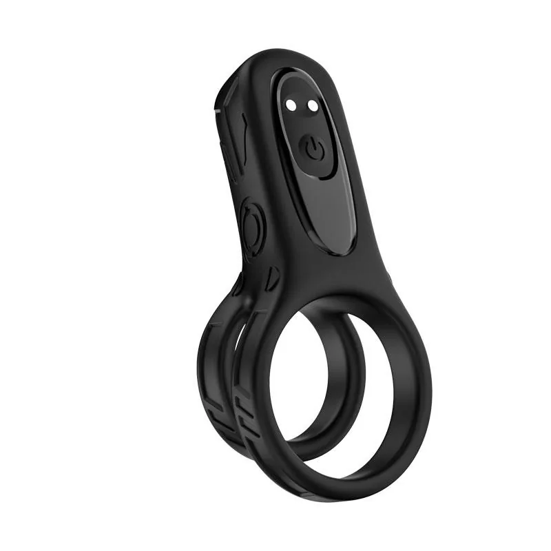 Anel Peniano Vibrador Duplo Mecha-style Urban Sky — vista 2 de 14