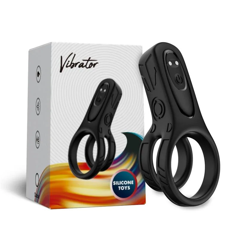 Anel Peniano Vibrador Duplo Mecha-style Urban Sky — vista 4 de 14