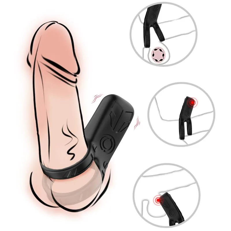 Anel Peniano Vibrador Duplo Mecha-style Urban Sky — vista 5 de 14
