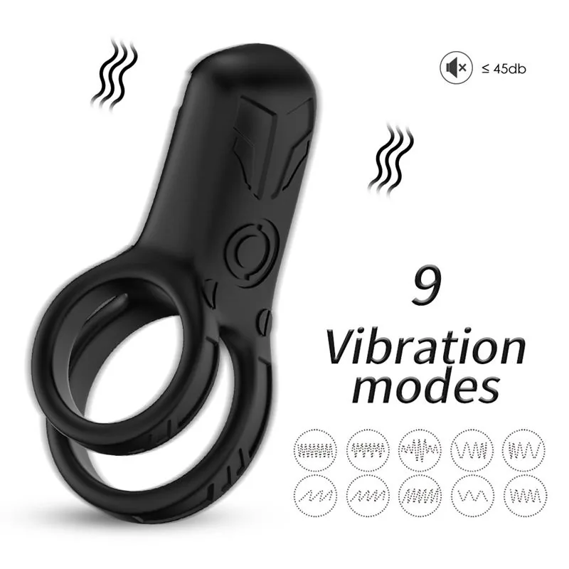 Anel Peniano Vibrador Duplo Mecha-style Urban Sky — vista 9 de 14
