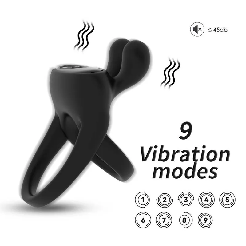 Anel Peniano Vibrador Duplo Urban Sky com Estimulador Recarregável — vista 2 de 10