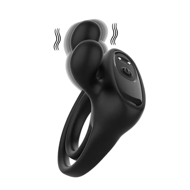 Anel Peniano Vibrador Duplo Urban Sky com Estimulador Recarregável — vista 4 de 10