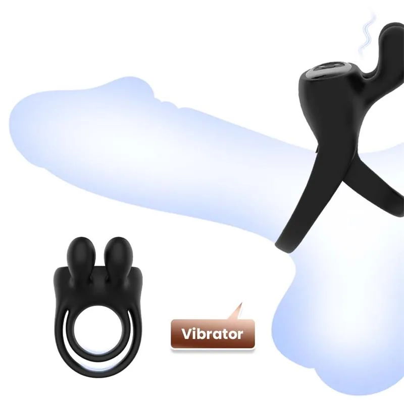 Anel Peniano Vibrador Duplo Urban Sky com Estimulador Recarregável — vista 6 de 10