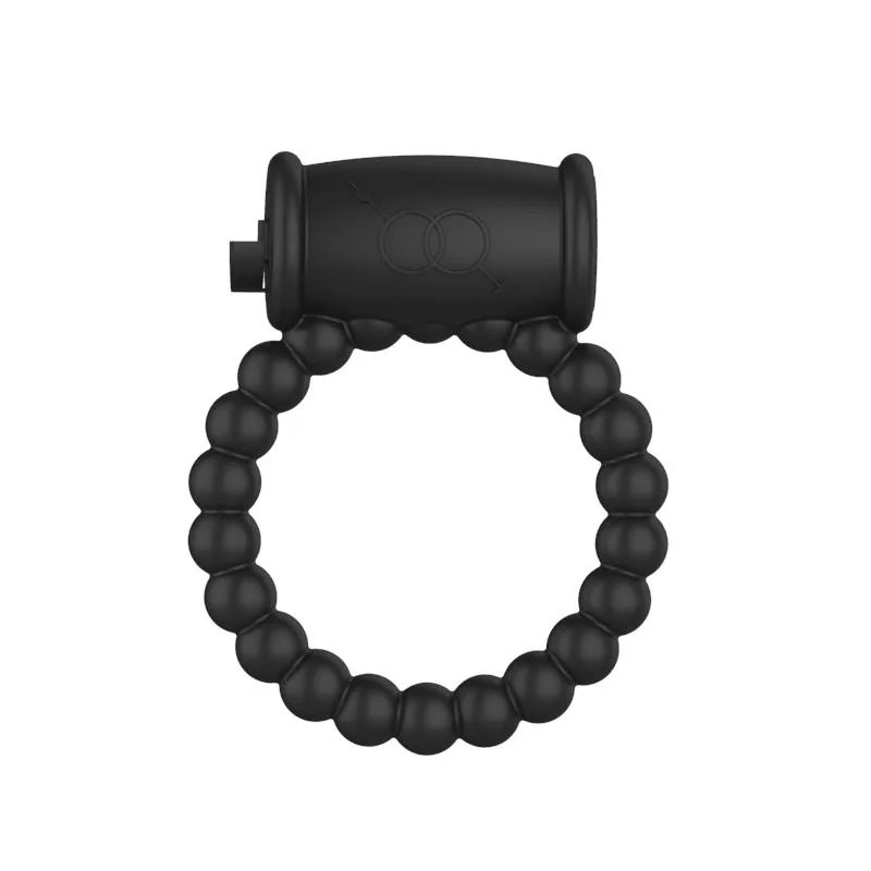 Anel Peniano Vibrador em Forma de Bolas A-Gusto Preto