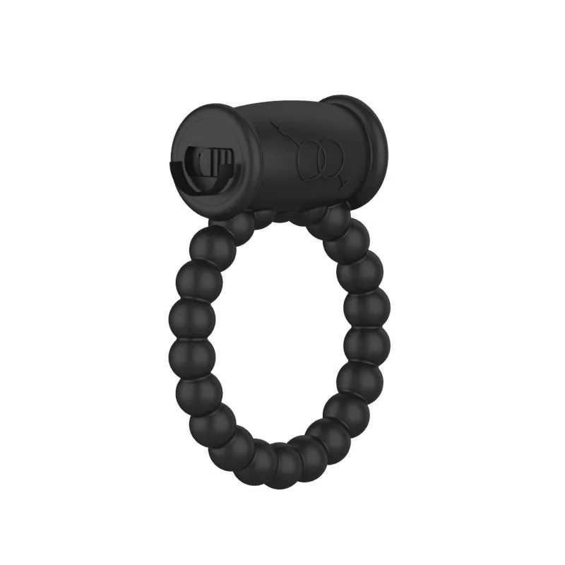 Anel Peniano Vibrador em Forma de Bolas A-Gusto Preto — vista 2 de 8