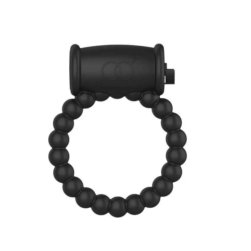 Anel Peniano Vibrador em Forma de Bolas A-Gusto Preto — vista 4 de 8