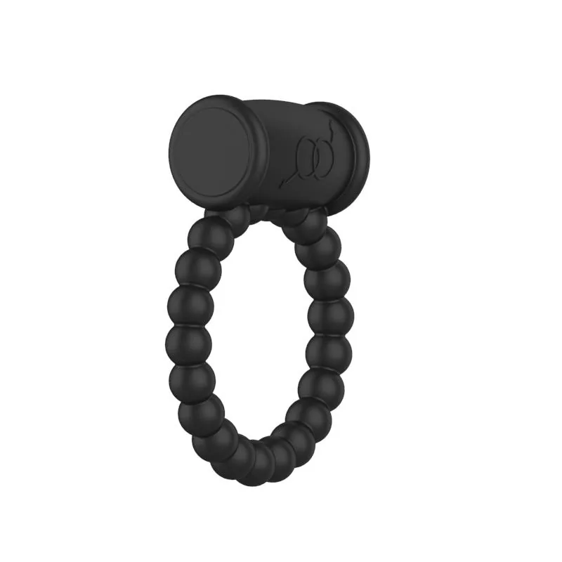 Anel Peniano Vibrador em Forma de Bolas A-Gusto Preto — vista 5 de 8