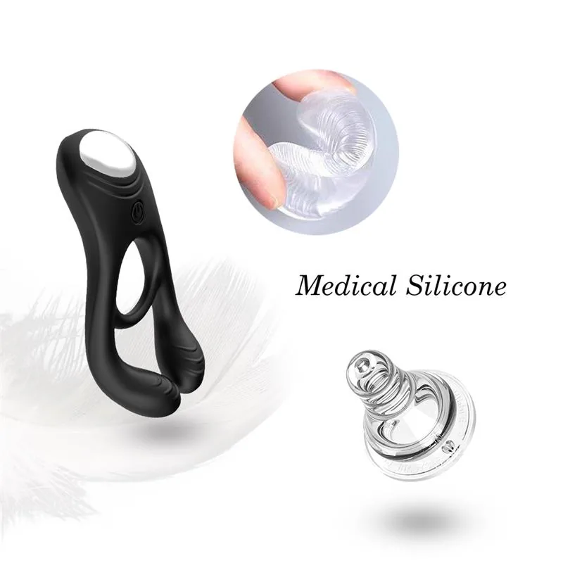 Anel Peniano Vibrador Flexível para Pénis e Testículos Urban Sky — vista 10 de 12