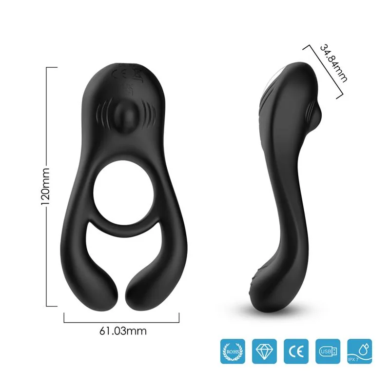 Anel Peniano Vibrador Flexível para Pénis e Testículos Urban Sky — vista 12 de 12