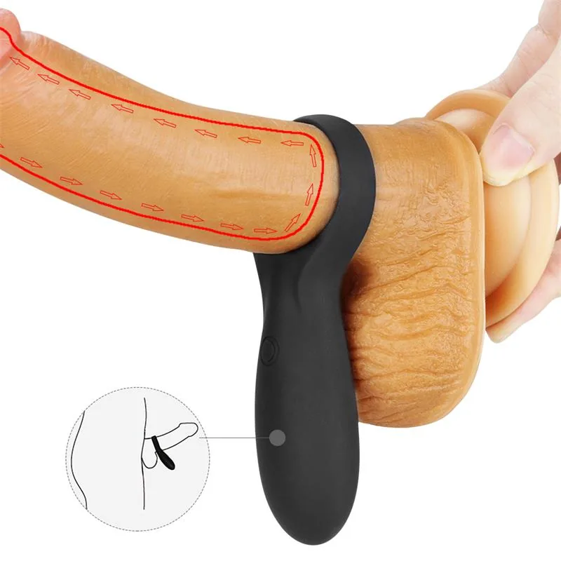 Anel Peniano Vibrador iJoy Stamina Ring Lovetoy USB Preto — vista 5 de 7