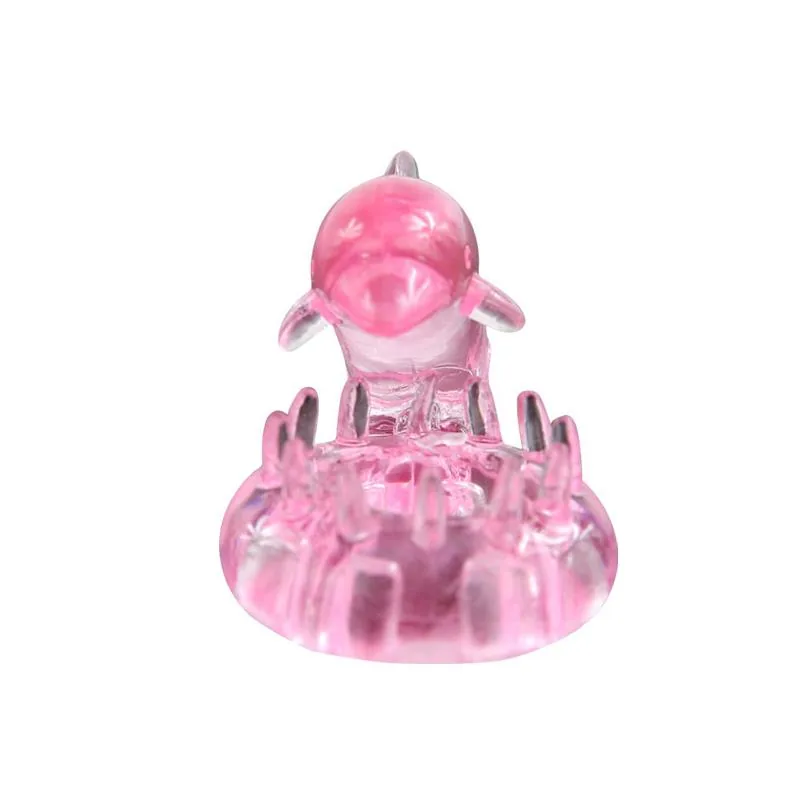 Anel Peniano Vibrador Love Dolphin com Estimulador de Clítoris Baile Rosa — vista 3 de 8
