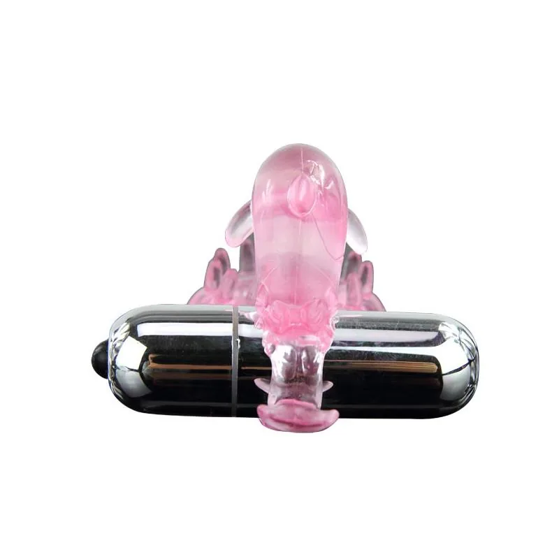 Anel Peniano Vibrador Love Dolphin com Estimulador de Clítoris Baile Rosa — vista 4 de 8