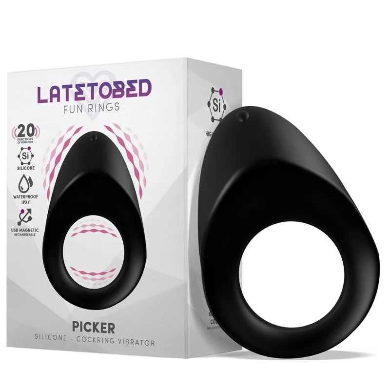 Anel Peniano Vibrador Picker para Casais em Silicone