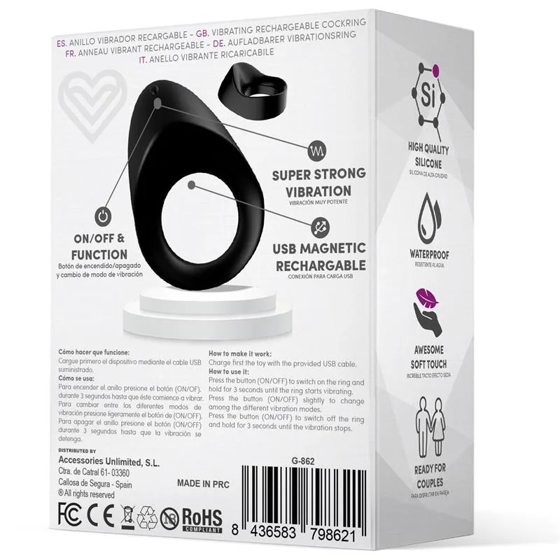 Anel Peniano Vibrador Picker para Casais em Silicone — vista 3 de 5