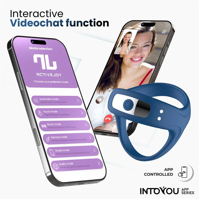 Anel Peniano Vibrador Rank InToYou Azul — vista 2 de 12