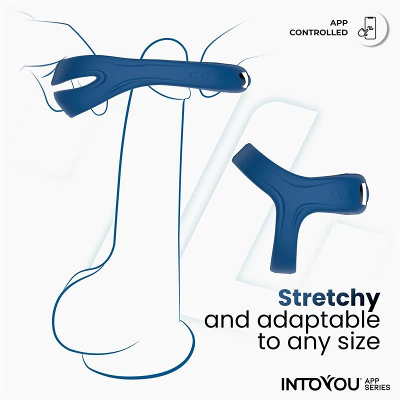 Anel Peniano Vibrador Rank InToYou Azul — vista 3 de 12