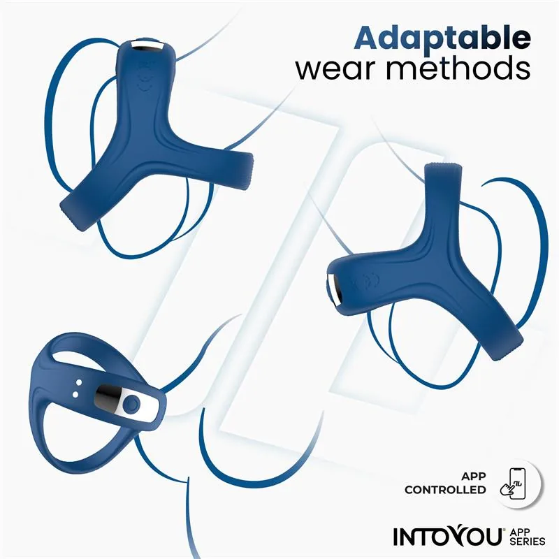 Anel Peniano Vibrador Rank InToYou Azul — vista 4 de 12