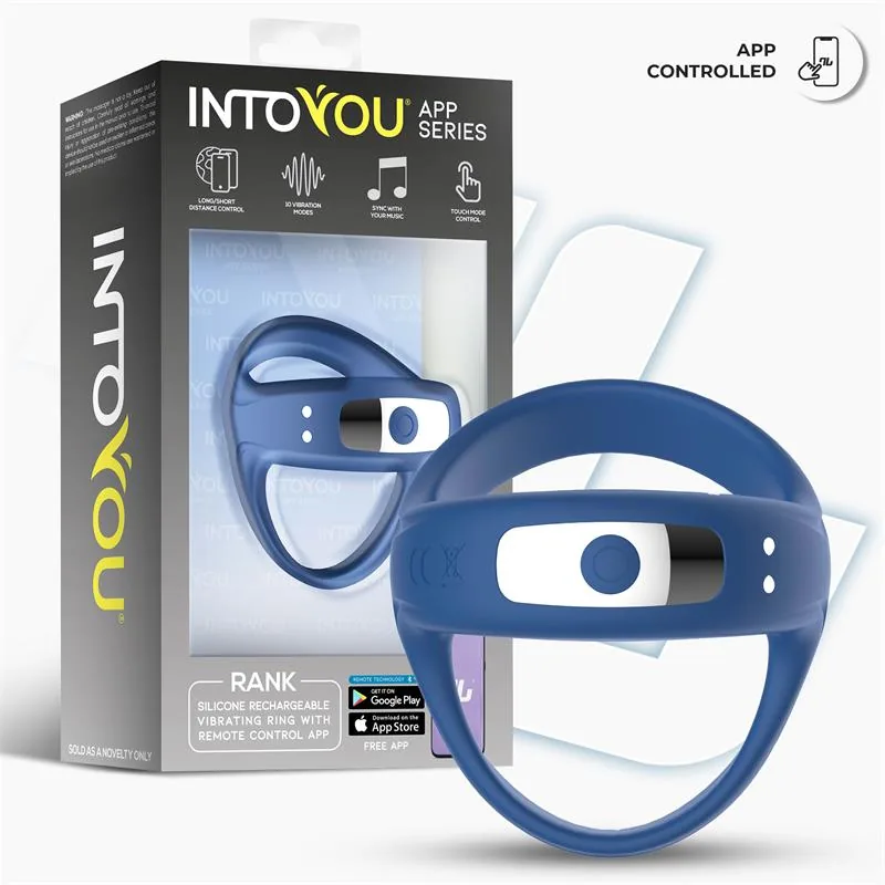 Anel Peniano Vibrador Rank InToYou Azul — vista 5 de 12