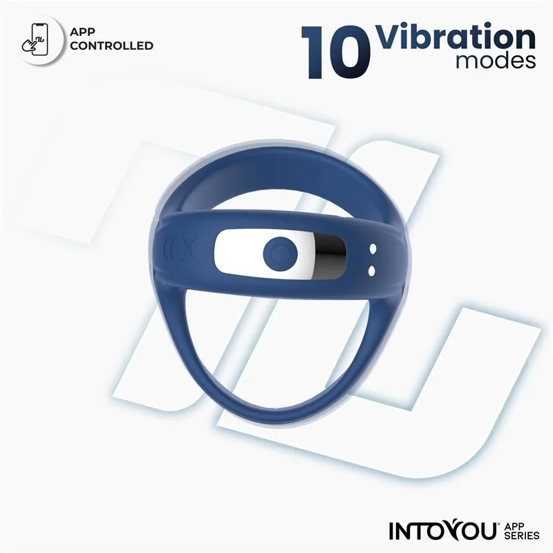 Anel Peniano Vibrador Rank InToYou Azul — vista 8 de 12