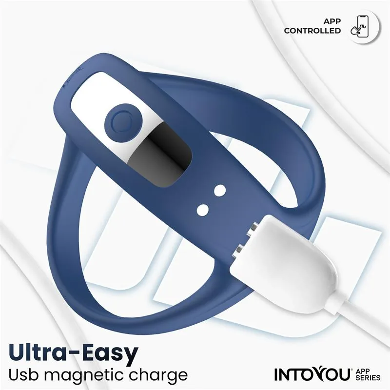 Anel Peniano Vibrador Rank InToYou Azul — vista 9 de 12