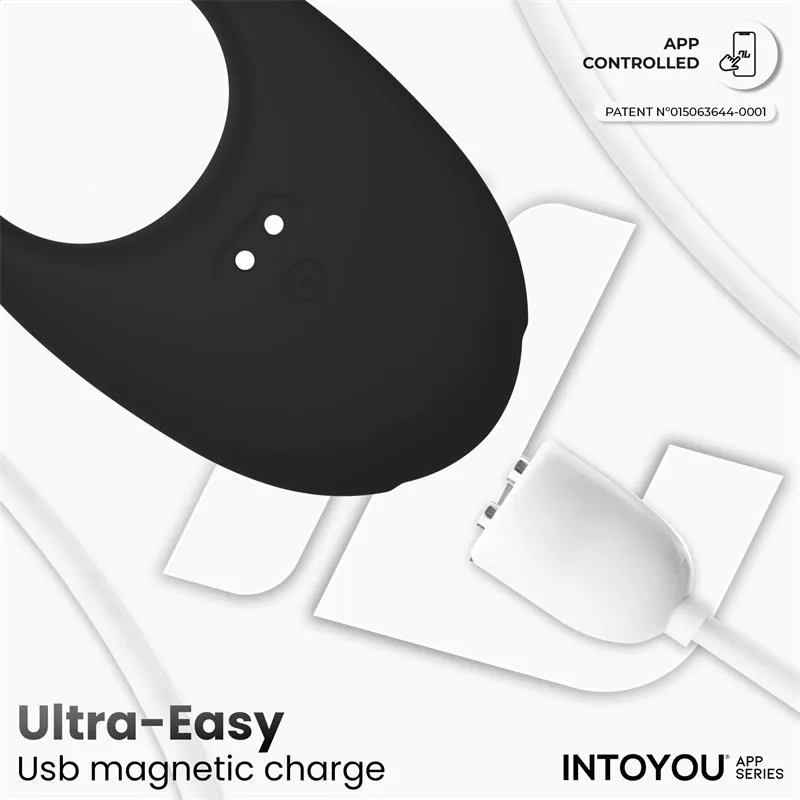 Anel Peniano Vibrador Ringo com App Unibody Intoyou Preto — vista 11 de 15