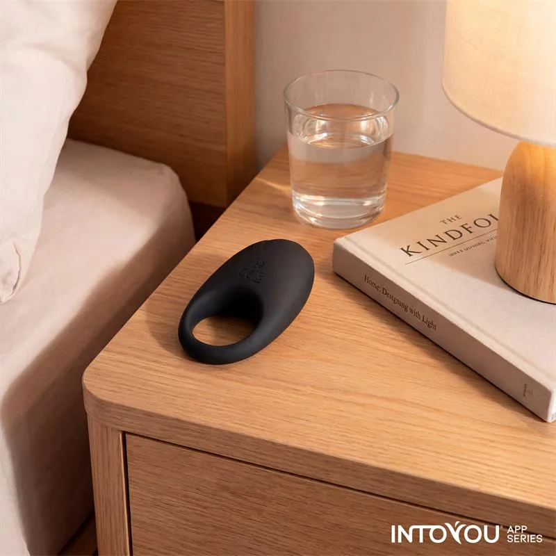 Anel Peniano Vibrador Ringo com App Unibody Intoyou Preto — vista 14 de 15