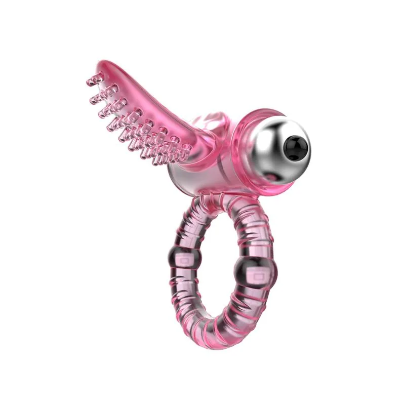Anel Peniano Vibrador Sweet com Estimulador de Clítoris Baile Rosa