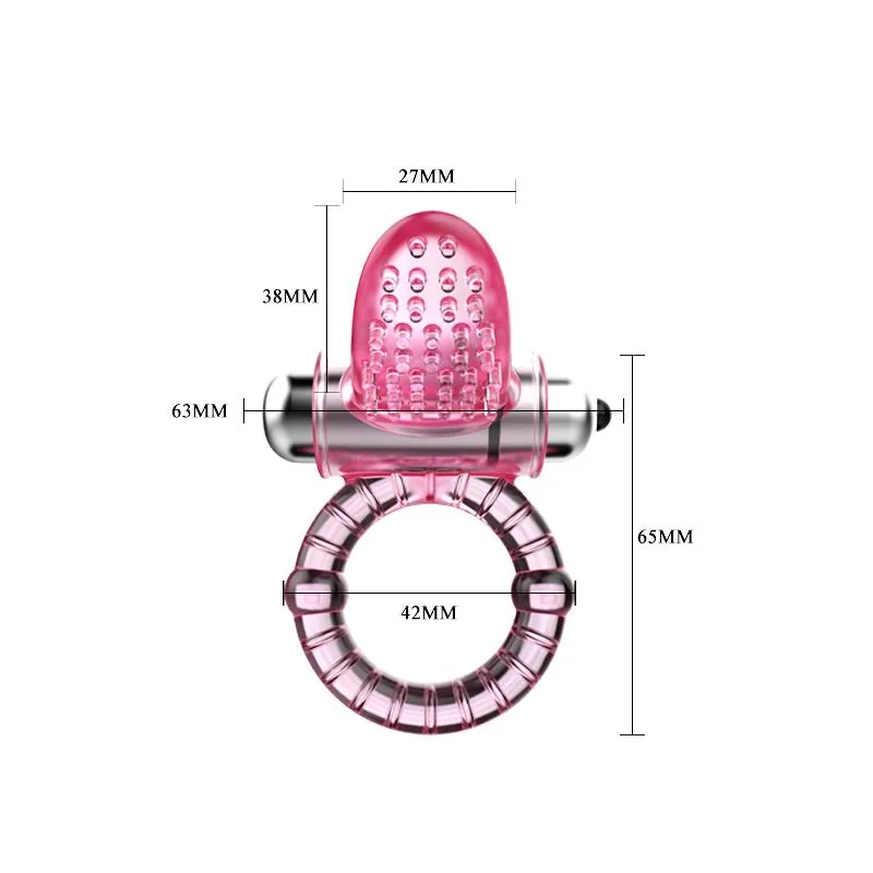 Anel Peniano Vibrador Sweet com Estimulador de Clítoris Baile Rosa — vista 3 de 7