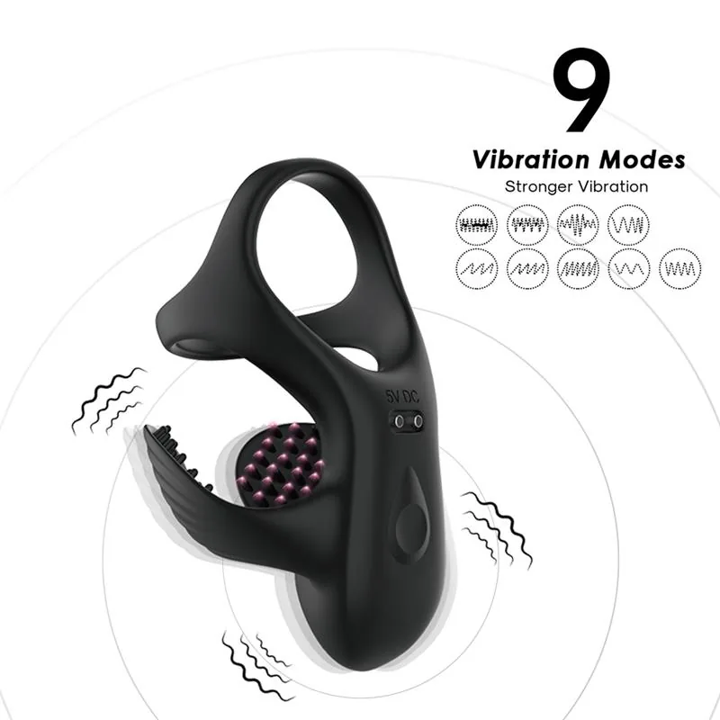 Anel Peniano Vibratório com Testículos Urban Sky — vista 4 de 9