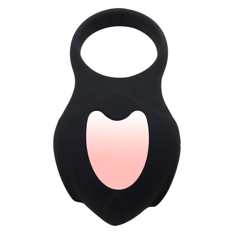 Anel Peniano Vibratório Darkblack com LED e Comando Silicone InToYou Preto — vista 3 de 5
