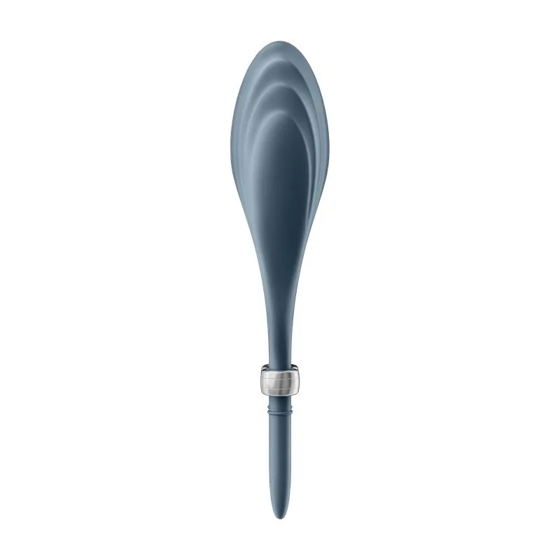 Anel Peniano Vibratório Duelist Ajustável Silicone Satisfyer Azul-Escuro — vista 3 de 7