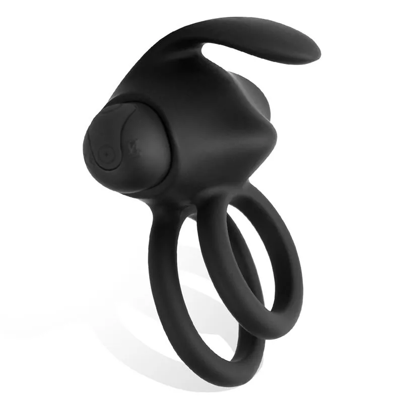 Anel Peniano Vibratório Duplo Reerin com Comando Silicone Tardenoche — vista 2 de 7