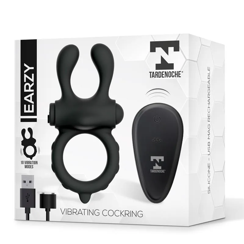 Anel Peniano Vibratório Earzy com Comando Silicone Tardenoche — vista 8 de 8