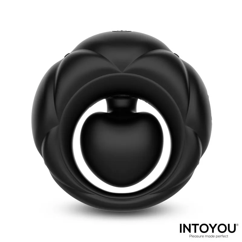 Anel Peniano Vibratório Torus com Bola Clitoriana e Comando à Distância Preto — vista 2 de 9