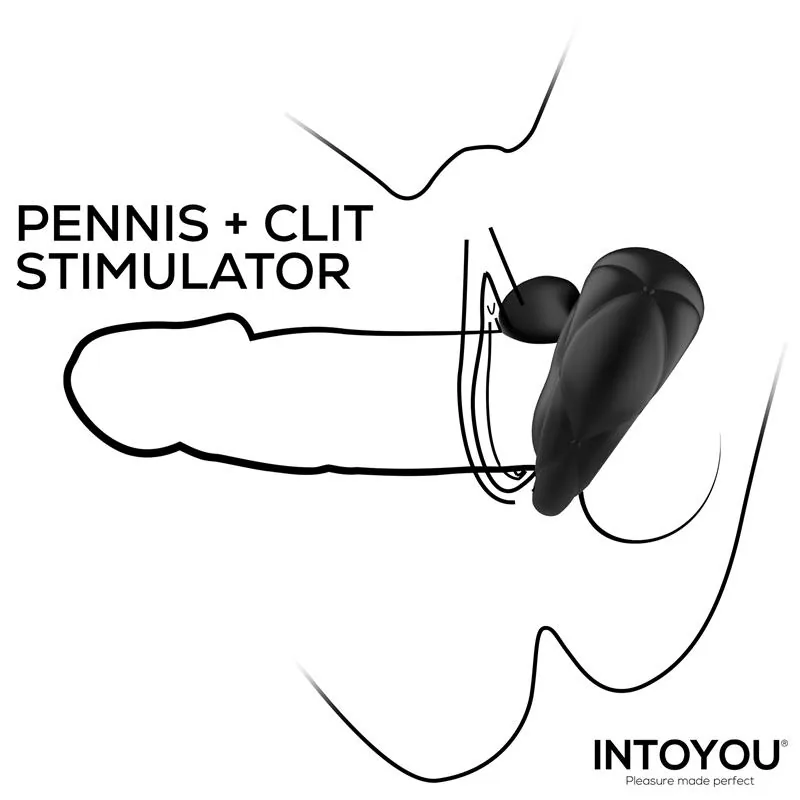 Anel Peniano Vibratório Torus com Bola Clitoriana e Comando à Distância Preto — vista 3 de 9