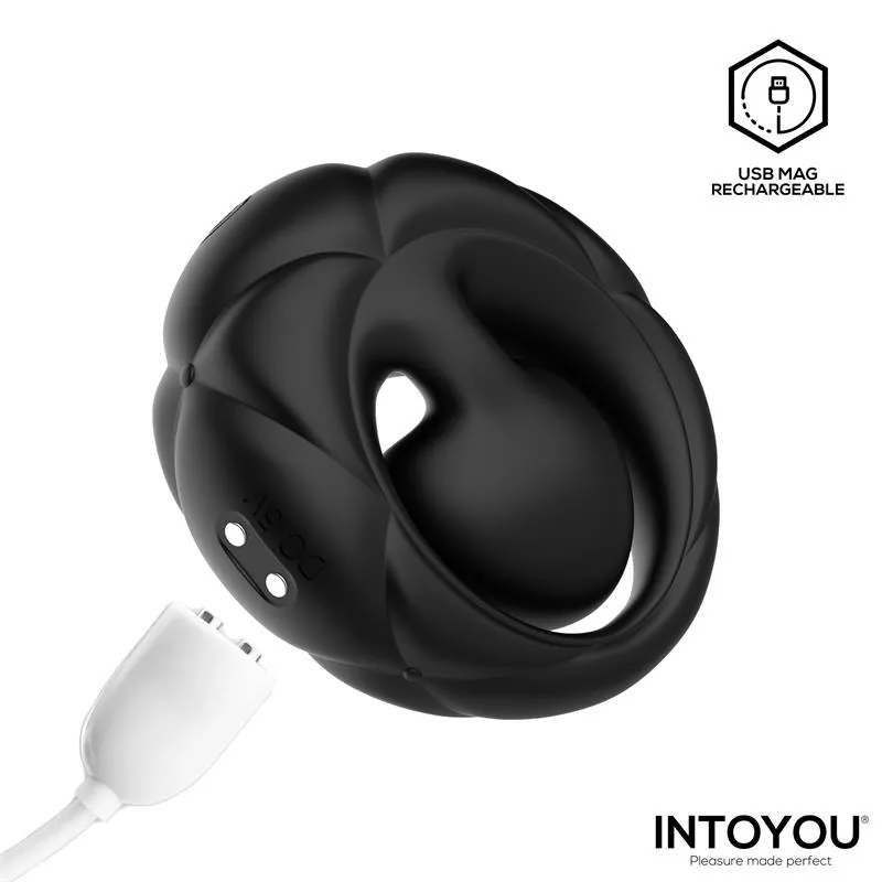 Anel Peniano Vibratório Torus com Bola Clitoriana e Comando à Distância Preto — vista 7 de 9